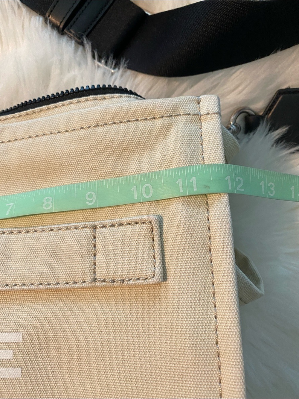 Marc Jacobs Cream Canvas Crossbody with Black Strap - Picture 13 of 15